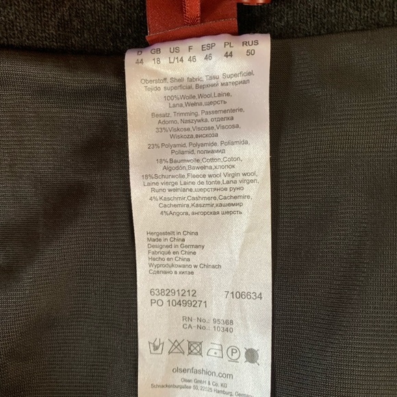 Olsen Europe Unique Soft Sweater Skirt Sz L - Picture 7 of 8